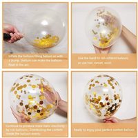 Ensemble de ballons en latex noir et or de 12 pouces, 50 pièces, décoration de fête d'anniversaire et de remise de diplôme, ballons à paillettes, vente en gros