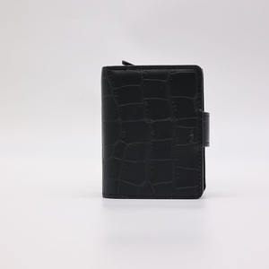 Custodie per carte fermasoldi portefeuille metallo carteras <span class=keywords><strong>sim</strong></span> Pu portafoglio corto Multi certificato porta carte per uomo borsa carbonio - Product Image 2