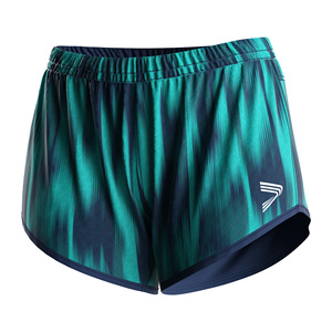 Shorts de pêche pour femmes à séchage rapide, entrejambe de 4 pouces, motifs graphiques vifs sur toute la surface, flexibles pour la pêche en rivière et en lac - Product Image 1