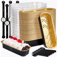 Bol de cuisson rectangulaire en aluminium multi-usages pratique, récipient à pâtisserie jetable pour la cuisine domestique et la pâtisserie