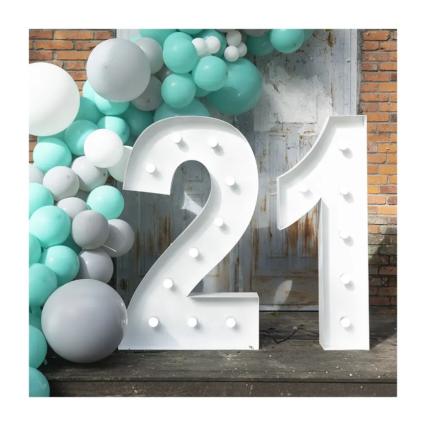 2023 Allsign New product 4ft marquee letters led light up marquee numbers light up marquee letters party decoration
