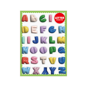 Autocollant d'étiquette en PET coloré imperméable à bulles avec 26 lettres, vente en gros, pour emballage artisanal pour enfants - Product Image 5