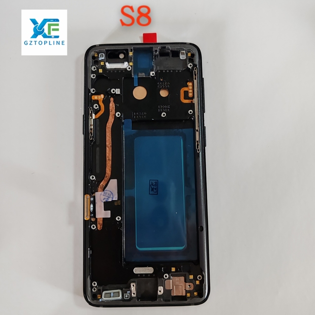 Mobile Phone LCD Screen With Digitizer Full Set Display for S8 Lcd with Frame Oled  Original 100%test