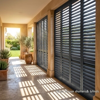 Volets en aluminium pour plantations, volets extérieurs en aluminium avec revêtement résistant aux UV, volets de fenêtre extérieurs en aluminium