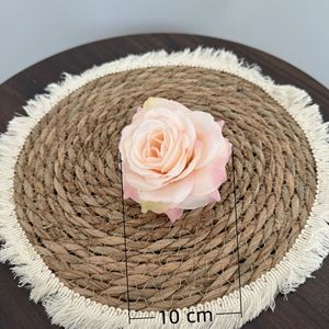 Têtes de roses artificielles LANJO 10 cm, vente en gros, arrangements floraux, décorations de gâteaux, décorations de mariage, décorations de voiture, artisanat DIY - Product Image 5