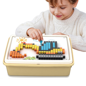 480 Pièces DIY 3D Mushroom Nail Pegboard Puzzle Deluxe Set Building Block Educational Toy for Kids Creative Handmade Play - Product Image 1
