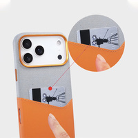 Casing Kulit iPhone 15 16 Plus 12 13 14 17 18 Pro Max dengan Sisipan Kartu Warna-warni, Magnet Kuat, dan Anti Benturan