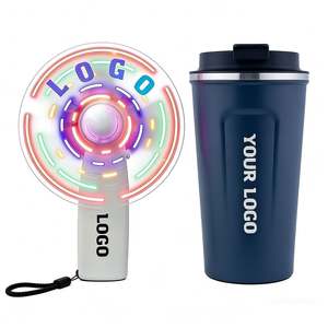 Wholesale Mini Fan Battery Power for Wedding Party Favors Events Business Promo Gifts Glow <b>Light</b> <b>up</b> Mini Custom Logo Message Fan - Product Image 1