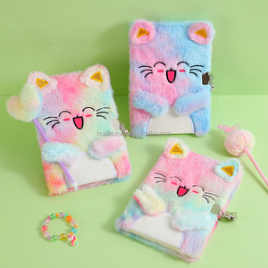 Nuovo Quaderno Peluche 2025 con Gatto Cartoon e Lucchetto, Regalo per Ragazze, Diario, Premio Scolastico, Articolo di Cancelleria - Product Image 6