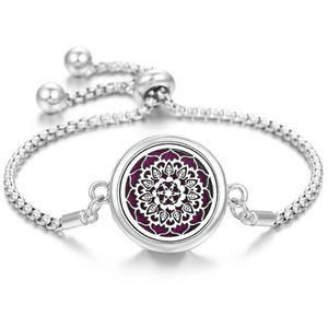 Adjustable <b>Rose</b> <b>Gold</b> Stainless Steel Diy Aroma Locket Buckle Perfume Essential Oil Diffuser Bracelet - Product Image 4
