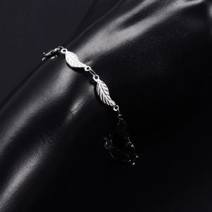 Bracelet chaîne feuille unique en acier inoxydable de 4,8 mm pour femme, bijou fantaisie en métal, bracelet de poignet, chaîne de cheville et de main - Product Image 4
