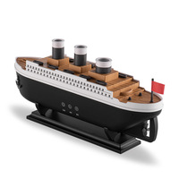 Diffuseur d'arômes en forme de bateau Titanic, humidificateur d'air 250 ml, diffuseur d'huiles essentielles, pulvérisateur de brouillard de méduse pour la maison