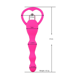 Vibrador Anal Inalámbrico con Control Remoto, Silicona, Perlas Progresivas, Masajeador de Próstata, Una/Diez Frecuencias, 100% Impermeable, Bajo Ruido - Product Image 6
