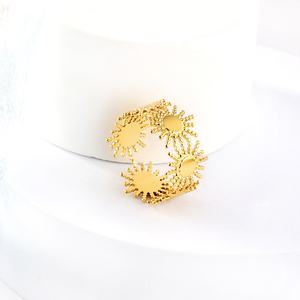 Anillos de Joyería de Moda Elegantes y de Lujo, Chapados en Oro de 18k, de Acero Inoxidable 316l, Estilo Vintage, Personalizados y Económicos para Mujer - Product Image 6