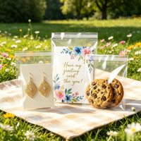 Sacs transparents autocollants portables de haute qualité avec impression en héliogravure personnalisée pour supermarchés et boulangeries (vente en gros)