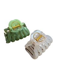 Yuxi Wholesale Pince à cheveux en plastique moyenne, forme citrouille, style français élégant, pour l'arrière de la tête, pour femmes, usage quotidien