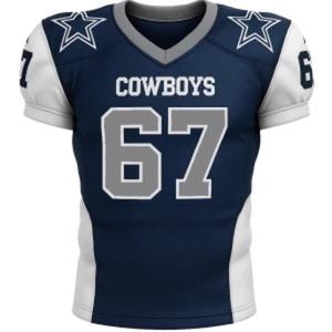 Maillot de football américain durable à sublimation intégrale - Uniformes de football 100 % polyester à séchage rapide avec broderie en twill - Product Image 2