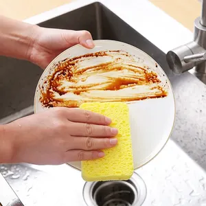 All'ingrosso pasta di legno di cotone lavastoviglie spugna pulire la salvietta magica per la casa