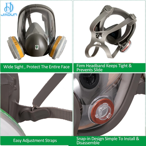 Máscara <span class=keywords><strong>de</strong></span> Gas <span class=keywords><strong>de</strong></span> Cara Completa Personalizable <span class=keywords><strong>de</strong></span> Fábrica con Doble Filtro, Válvula <span class=keywords><strong>de</strong></span> Exhalación <span class=keywords><strong>de</strong></span> Silicona y Filtro Reemplazable - Product Image 4
