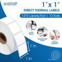Étiquettes thermiques directes carrées Yiyuan Industrial 1'' x 1'', autocollants avec code QR, étiquettes de prix, promotion en supermarché