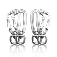 Mousqueton léger en aluminium anodisé 4KN personnalisé par GOKU Factory pour accessoires de laisse de chien, idéal pour l'industrie lourde