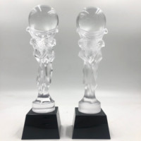 Nouveau Trophée de Golf en Verre Personnalisé de Grande Taille, Fabricant de Trophées de Golf en Cristal Optique, Trophée Sportif en Cristal