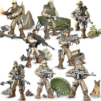 Modelo de Soldado de Plástico ABS con Articulaciones Móviles Realistas, Armas de Juguete, Bloques de Construcción Ensamblables, Juguetes de PP, Set de Muñecos Militares de la Nueva Era
