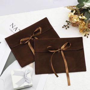Luxury Velvet Envelope <b>Dust</b> <b>Bag</b> with Satin Lining for Jewelry Accessories Small Gift Packaging Reusable Pouch - Product Image 4
