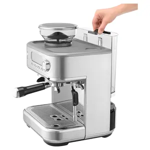 商用cuisinart咖啡机，配有最佳毛刺研磨机意大利咖啡机，配有研磨机浓缩咖啡机