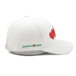 Casquette de baseball en velours côtelé brodée 3D vintage personnalisée, blanche, réglable, pour homme et femme, pour l'automne et l'hiver - Product Image 3