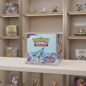 Boîte de protection magnétique moderne en acrylique anti-UV pour boosters Pokémon avec couvercles magnétiques, présentoir élégant pour boîtes de boosters anglaises - Product Image 2