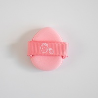 Houppette en forme de pêche pour fond de teint et crème BB, ultra-douce, rose, utilisable à sec ou humide