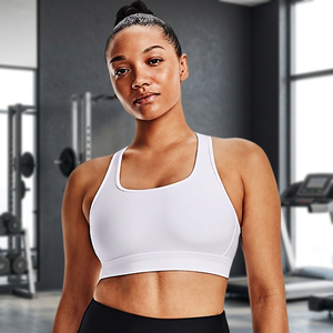 White Seamless Sports Bra Women High Support Workout Gym Yoga Fitness <b>Top</b> Medium - Product Image 2
