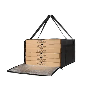 Individuelle Pizza-Lunchbox wiederverwendbar heiß-kalt Lebensmittel Aufbewahrung Tragetasche Großhandel große Kühlbox Mittagstüte für draußen