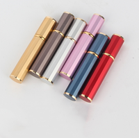 Échantillon Gratuit - Flacon de Parfum Miniature en Verre et Aluminium de 8 ml, Vide, Rechargeable, avec Atomiseur Rotatif