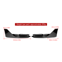 Revêtement de protection anti-éclats Stone Chip style MP en carbone sec pour lèvres de pare-chocs arrière, extensions latérales, ailerons, séparateurs et flaps pour BMW M4 G82
