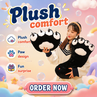 Pasokan Grosir Langsung Pabrik Sarung Tangan Boneka Cakar Binatang Mini Lucu Kawaii Lembut, Hadiah Kejutan Anak, Bantal Boneka