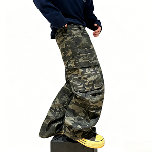 <span class=keywords><strong>Pantalon</strong></span> cargo en denim camouflage vintage pour homme, jean super baggy streetwear pour homme, jean de créateur pour homme - Product Image 4