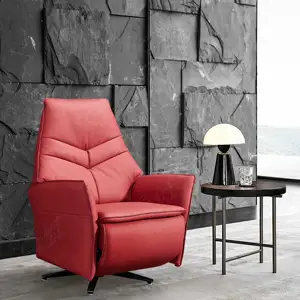 Premium Qualität Wohnzimmer Rot Single Lounge Sofa Stuhl Heimkino Leder Liege Handbuch Sofa Stuhl