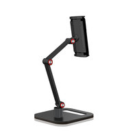 Double alliage d'aluminium robuste pour support d'écran de bras support de tablette PC support de moniteur rotatif 360 pour iPad bureau de bureau pour