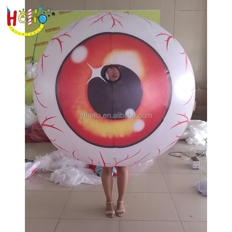 Calidad de alta calidad lindo traje inflable bola ojo traje