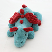 Logo personnalisé ciel volant Dragon ptérosaure jouets en peluche blanc cyan dinosaure longue graisse jeter oreiller enfants chiffon poupée Festival cadeau