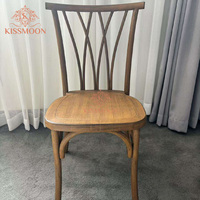 Chaise en bois empilable et détachable pour événements extérieurs, fêtes et mariages (vente en gros)