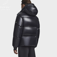 Veste matelassée YuFan personnalisée brillante à capuche, imperméable pour homme, style court et bouffant