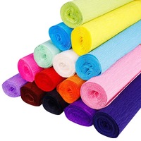 Papier artisanal épais en gros 50*250cm pour l'emballage de fleurs, artisanat fait main, décoration murale, fleurs artisanales, matériaux recyclés, 27 couleurs