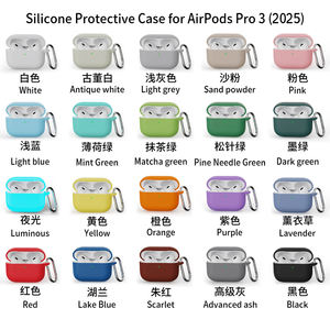 Funda de silicona original <span class=keywords><strong>para</strong></span> auriculares de microfibra con carga inalámbrica <span class=keywords><strong>para</strong></span> <span class=keywords><strong>Airpods</strong></span> Pro 3, funda de silicona líquida con <span class=keywords><strong>forro</strong></span> flocado - Product Image 4