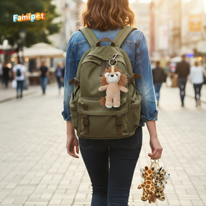 Famipet Fabricant Grossiste Personnalisé Nouveau Mignon Animaux en Peluche Décoration Design Pendentif Porte-clés Jouet pour Sac à Dos - Product Image 6