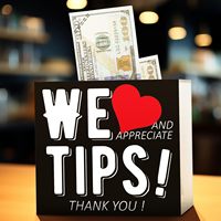 Tip Jar Acryl Tip Box für Barkeeper Bars Tip Collection Box Spenden vorschlag Box Geld Aufbewahrung behälter
