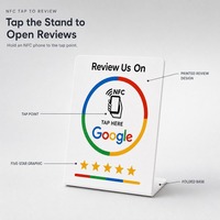 Plaque d'affichage en acrylique NFC personnalisée avec logo pour avis en ligne, idéale pour cafés, restaurants et réseaux sociaux