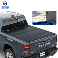 Bâche rigide pliable à quatre volets profil bas pour Ram 1500 2019-2024 (carrosserie nouvelle) (ne convient pas aux modèles Classic 19-24) Accessoires pour camionnettes à benne de 6'4''